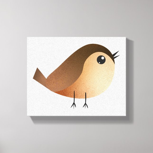 Sparrow Bird-Cartoon Leinwanddruck (Vorderseite)
