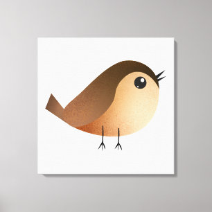 Sparrow Bird-Cartoon Leinwanddruck