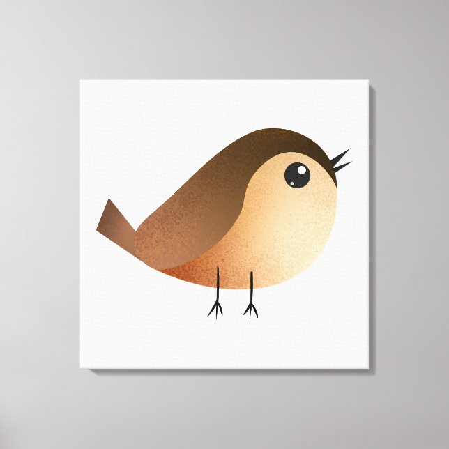Sparrow Bird-Cartoon Leinwanddruck (Vorderseite)