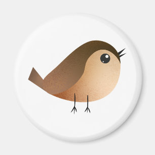 Sparrow Bird-Cartoon Magnet