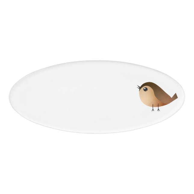 Sparrow Bird-Cartoon Namenschild (Vorderseite)