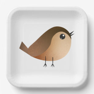 Sparrow Bird Cartoon  Pappteller