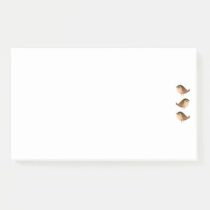 Sparrow Bird-Cartoon Post-it Klebezettel