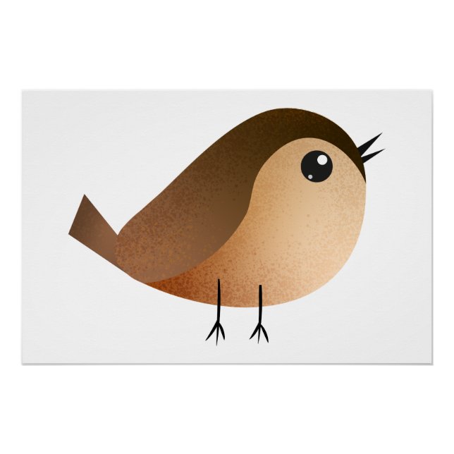 Sparrow Bird-Cartoon Poster (Vorderseite)