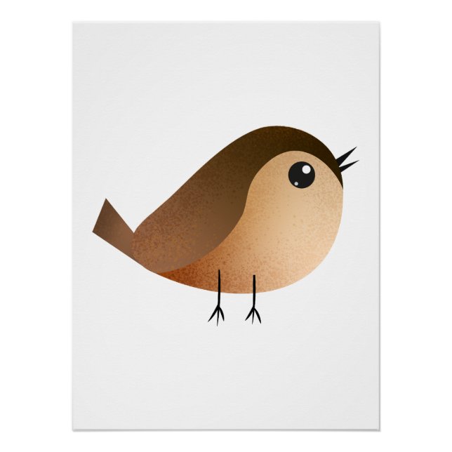 Sparrow Bird-Cartoon Poster (Vorderseite)