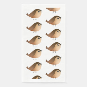 Sparrow Bird Cartoon  Serviette