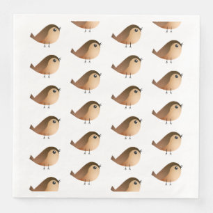 Sparrow Bird-Cartoon Serviette