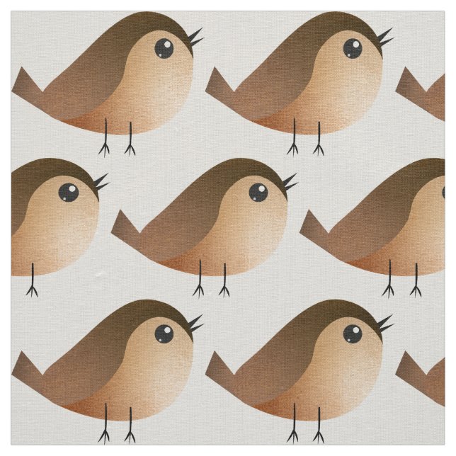 Sparrow Bird-Cartoon Stoff (Muster)