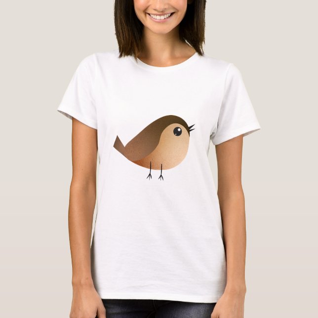 Sparrow Bird-Cartoon T-Shirt (Vorderseite)