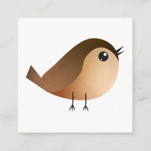 Sparrow Bird Cartoon T - Shirt Begleitkarte