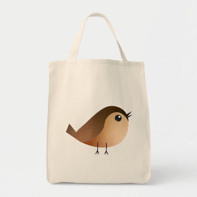 Sparrow Bird-Cartoon Tragetasche (Vorne)