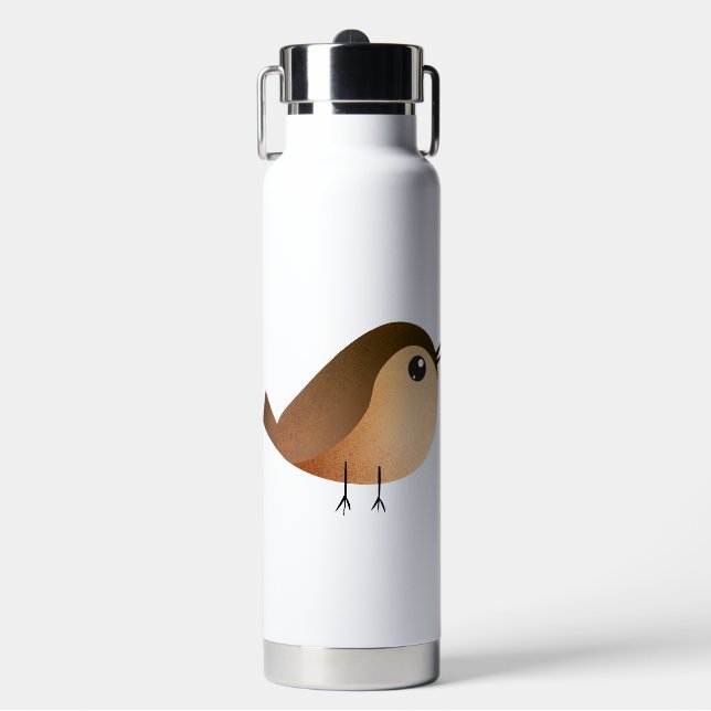 Sparrow Bird-Cartoon Trinkflasche (Vorderseite)