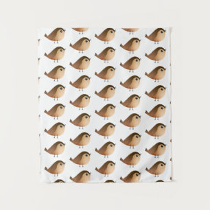 Sparrow Bird-Cartoon Wandteppich