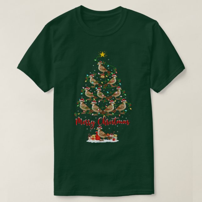 Sparrow Bird Lover Matching Santa Sparrow Christma T-Shirt (Design vorne)