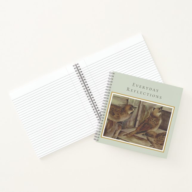 Sparrow Bird Notebook – Nature-Inspired Writing  Notizbuch (Innenseite)