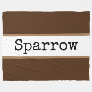 SPARROW Fun Moderne, breit braune Streifen Fleecedecke