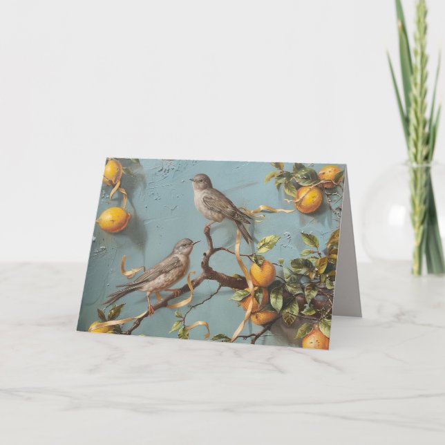 Sparrow - geklappte Grußkarte Dankeskarte (Vorderseite)