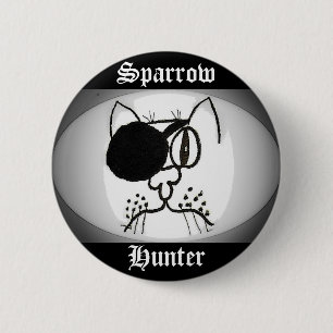 Sparrow Hunter Pirate Kitty Button