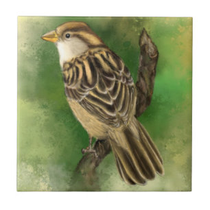 Sparrow Keramik Tile Niedlich Bird Fliese