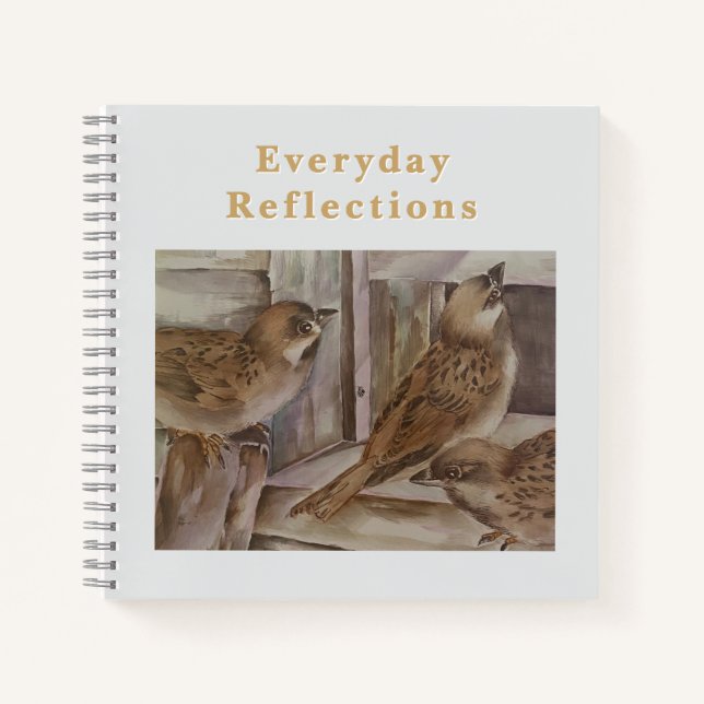 Sparrow Notebook | Nature Writing Journal Notizbuch (Vorderseite)