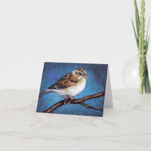 SPARROW: ÖLPASTEL: MITTEILUNGSKARTEN