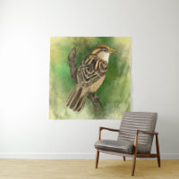 Sparrow Tapestry Little Bird - Malerei