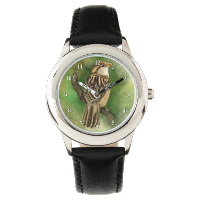 Sparrow Watch Little Bird Armbanduhr (Vorderseite)