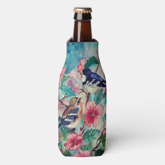Sparrows Flasche Cooler schöne Vögel Flaschenkühler (Flaschenvorderseite)