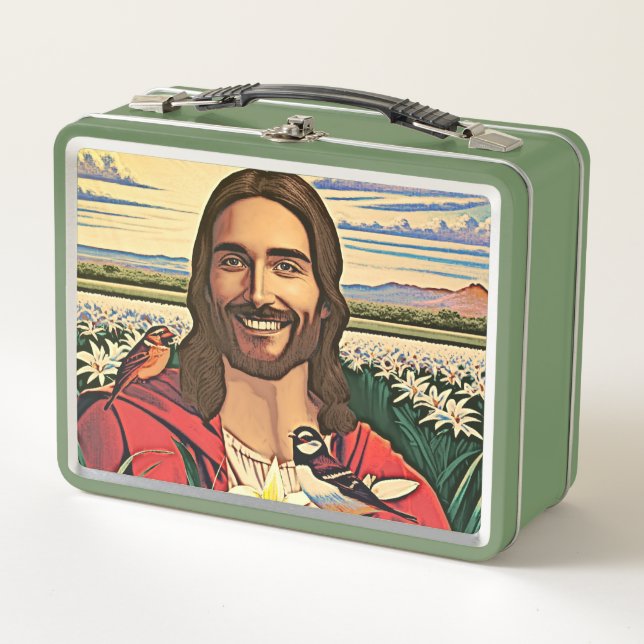 Sparrows und Lilies Metall Brotdose (Vorderseite)