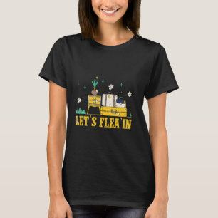 Sparsame Einkäufer Lasst uns auf dem Flohmarkt im T-Shirt