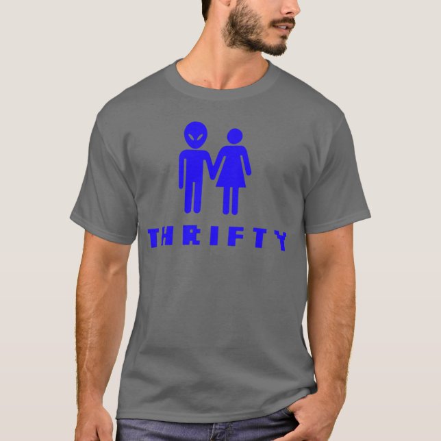 Sparsame SciFi-Frau T-Shirt (Vorderseite)