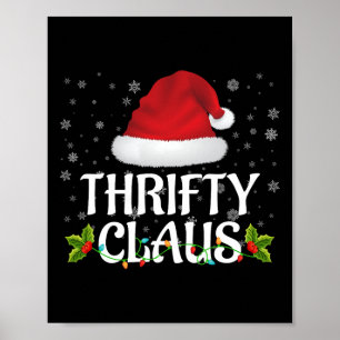 Sparsame Weihnachtsmann-Weihnachtsbeleuchtung-Pyja Poster
