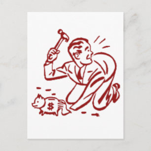 Sparschwein Postkarte