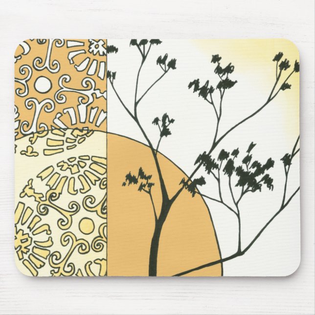 Sparse Tree Silhouette von Megan Meagher Mousepad (Vorne)
