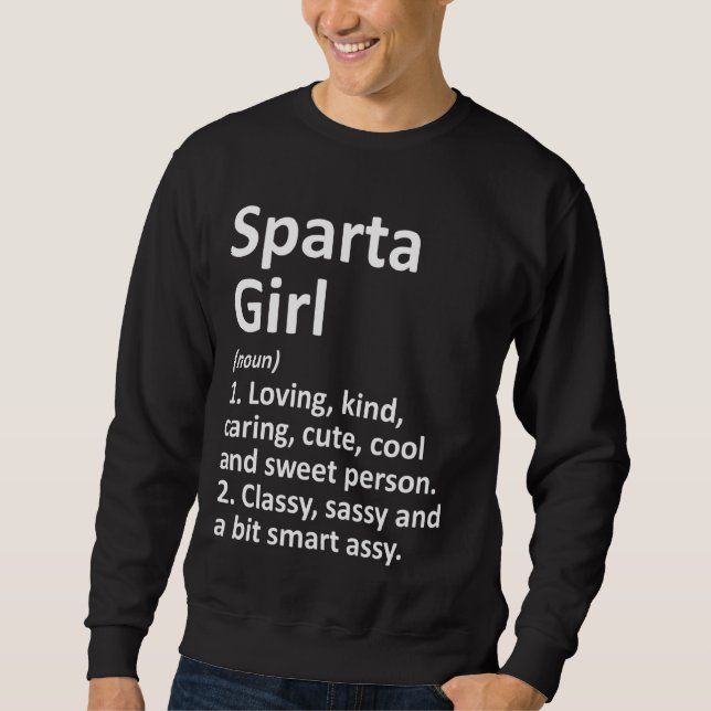 Sparta Girl Mi Michigan Funny City Zuhause Roots Sweatshirt (Vorderseite)