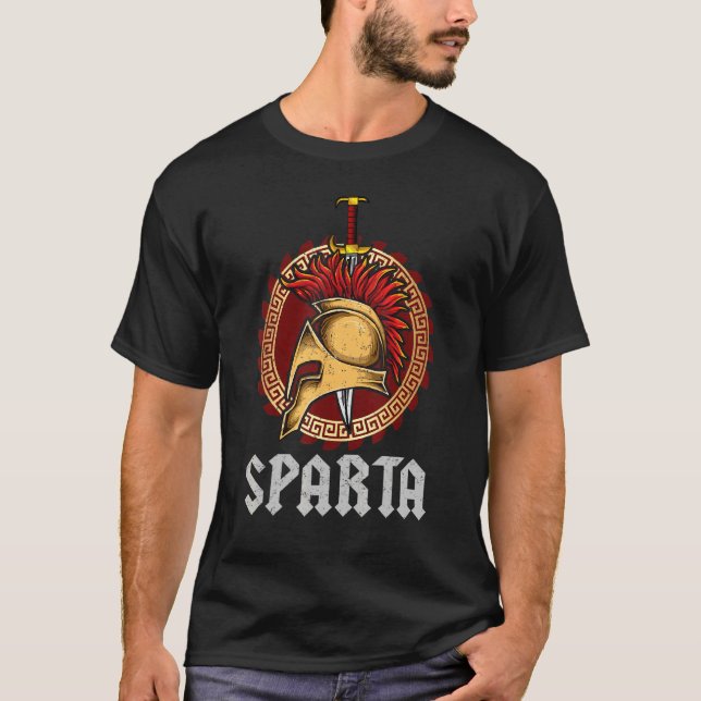 Sparta Helmet Spartan Shield und Schwert Griechenl T-Shirt (Vorderseite)