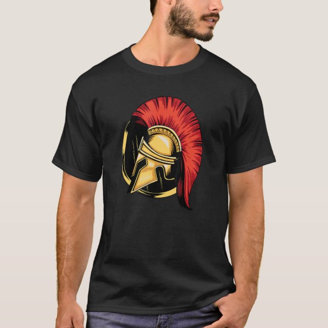 Sparta Helmet Warrior Spartakus Spartakus Labrador T-Shirt (Vorderseite)