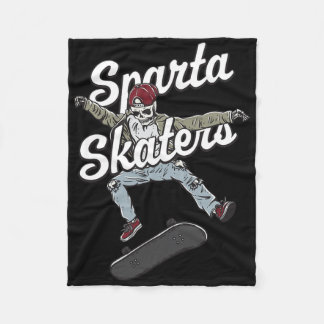 Sparta Skater Skateboarding Funny Skateboard Humor Fleecedecke