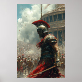 Spartacus Fighting - Legendary Gladiator Poster