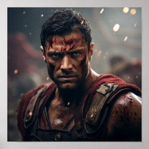 Spartacus Warrior Poster   Epic Gladiator Art Prin