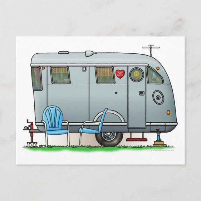 Spartan Camper Trailer RV Postkarte (Vorderseite)