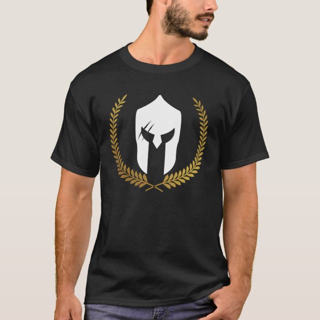 Spartan Gladiator Helmet Workout Gym Warrior Exerc T-Shirt (Vorderseite)