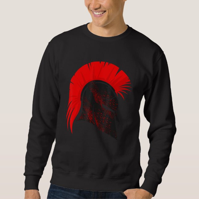 Spartan Greece Helmet Niedlich Gladiator Men Women Sweatshirt (Vorderseite)