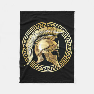 Spartan Helmet Gold Gladiator Sparta Griechisches  Fleecedecke