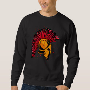 Spartan Helmet Golden Sparta Gladiator Gym Sweatshirt