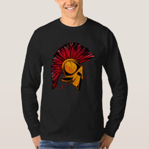 Spartan Helmet Golden Sparta Gladiator Gym T-Shirt