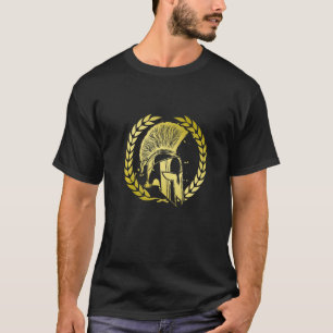 Spartan Helmet Griechischer Krieger Gold Gladiator T-Shirt