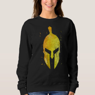 Spartan Helmet Symbol Gold Sparta Gladiator Workou Sweatshirt