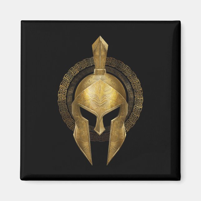 Spartan Helmet Warrior Gold Gladiator Sparta Griec Magnet (Vorne)