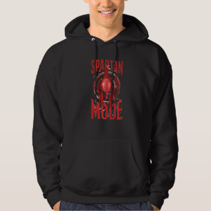 Spartan Mode Gladiator Helmet Gym Griechisch Spart Hoodie